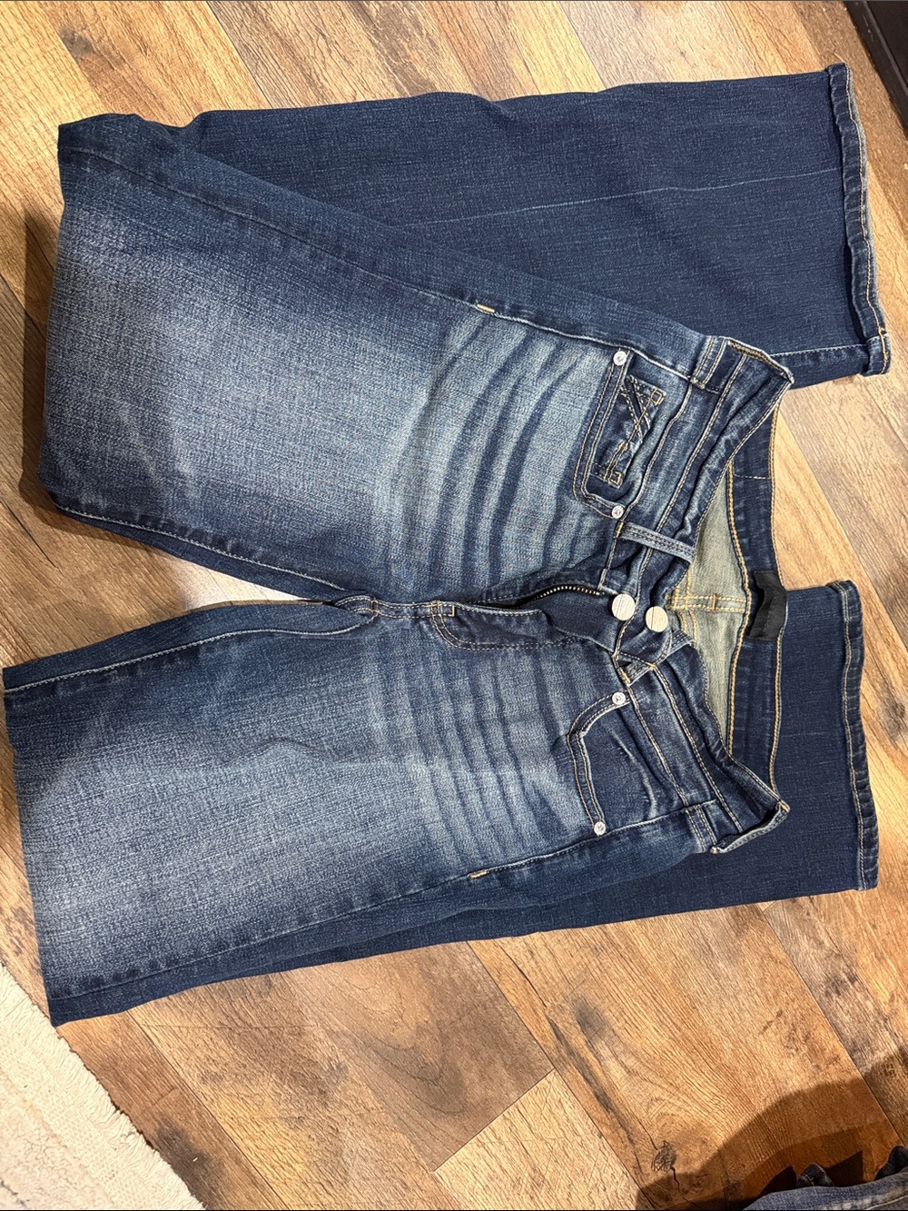 Buckle Women's Boot Cut Jeans in Dark Indigo Fade